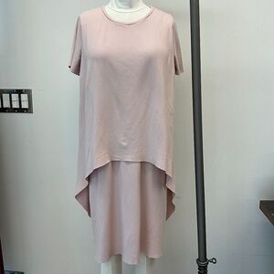 COS Asymmetrical Hem Dress - Light Dusty Pink (S/M)
